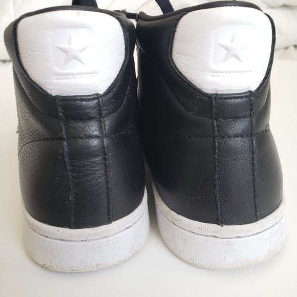 Converse Pro Leather Black White Mid Tops 5.5 - Picture 5 of 8